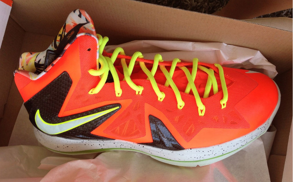 Nike LeBron X PS Elite Total Crimson Fiberglass Black Volt 579827-800 (1)