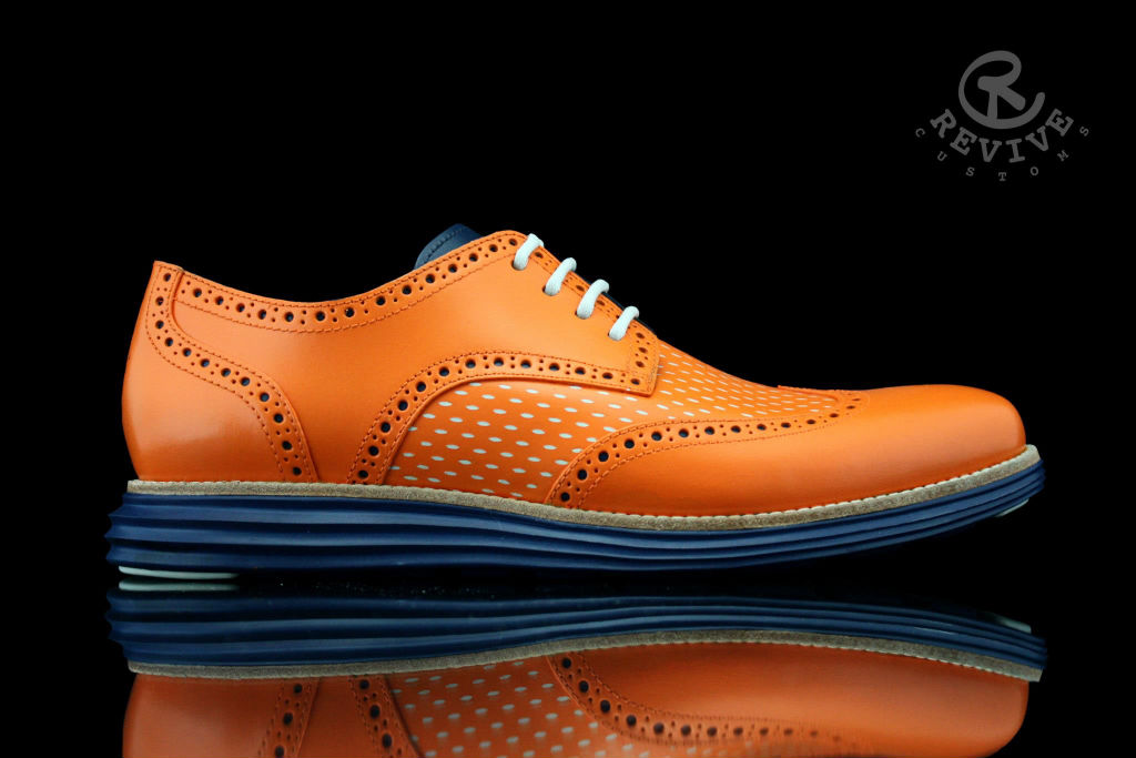 Cole Haan LunarGrand Wingtip "Knicks Orange" for Spike Lee by Revive Customs (1)