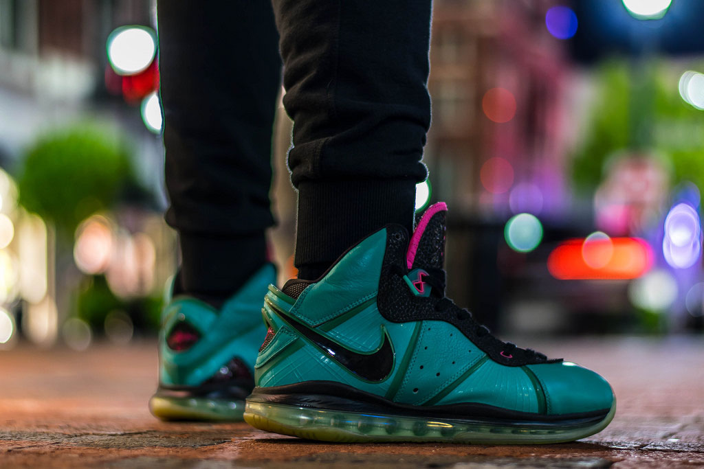 air jordan 8 south beach on feet