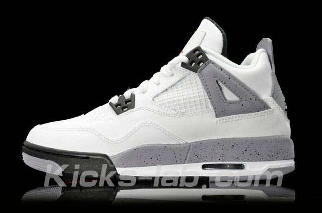 Air Jordan Retro 4 GS White Cement Complex