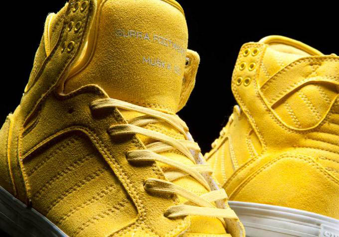 supra skytop yellow microfiber