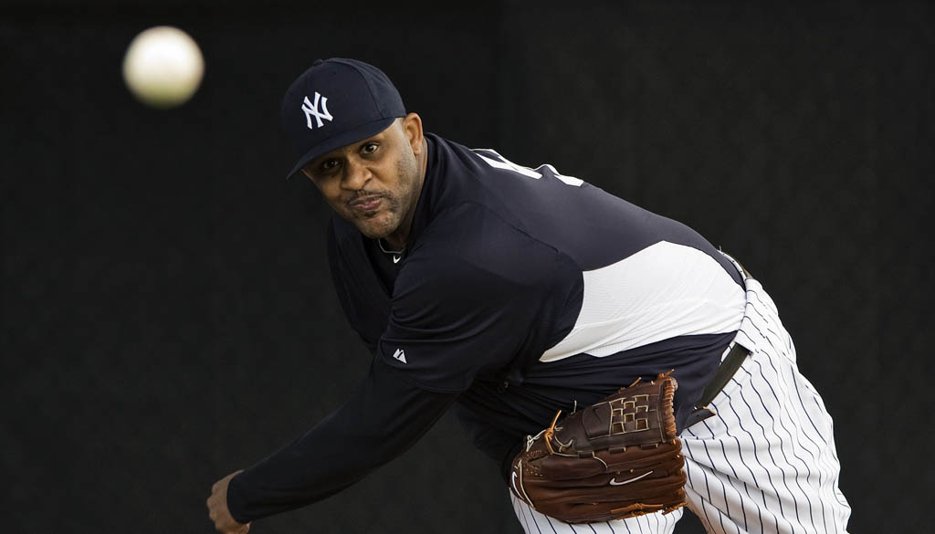 CC Sabathia wearing Air Jordan 11 XI Concord Cleats Shoes Spring Training (3)