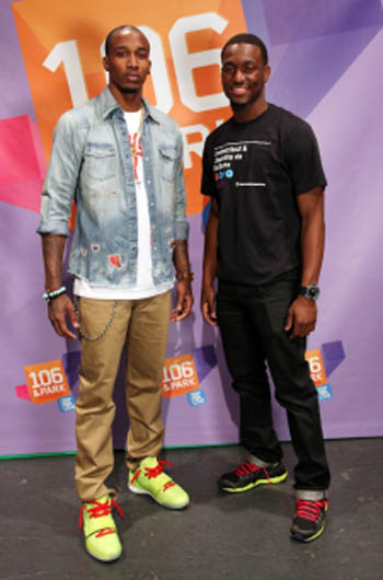 Brandon Jennings and Kemba Walker wear Under Armour on 106 & Park