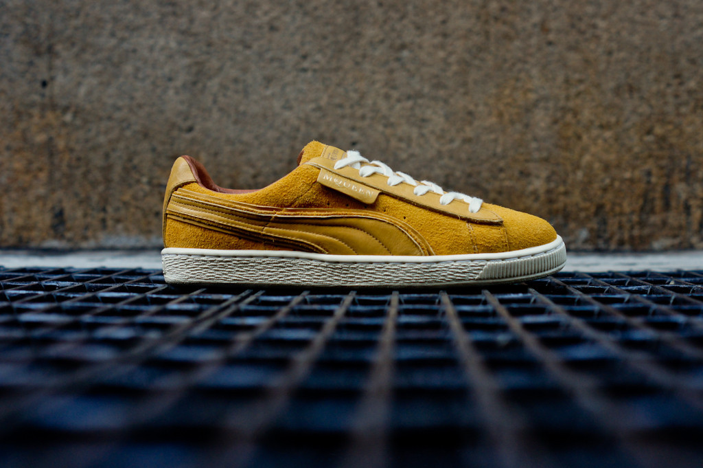 puma alexander mcqueen amq suede in saffron yellow