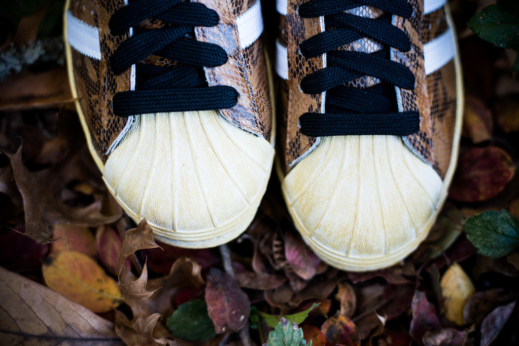 adidas Originals Superstar 80s Brown Snakeskin sheeltoe