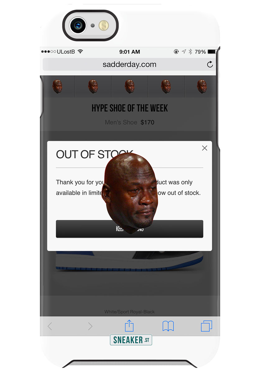 Best Michael Jordan Crying Sneaker Memes: Phone Case