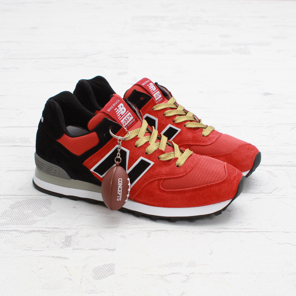 new balance 574 crimson red