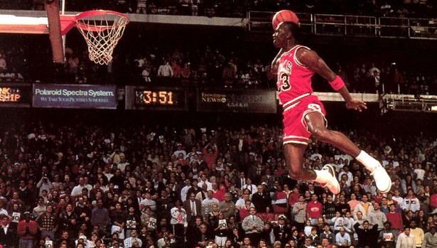 michael jordan in the air