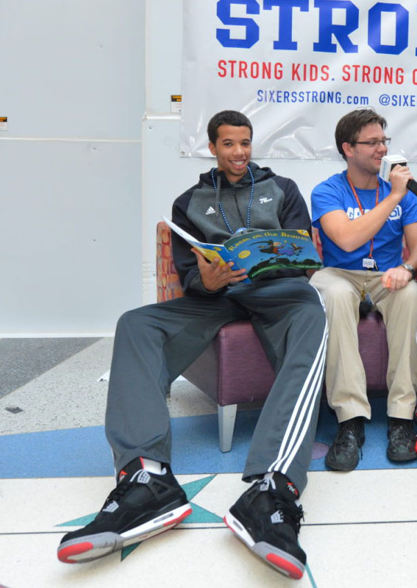 Michael Carter-Williams wearing Air Jordan 4 IV Retro Black Cement