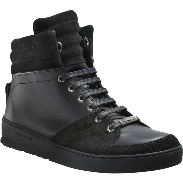 Dior Homme Black Leather and Suede High-Tops (2)