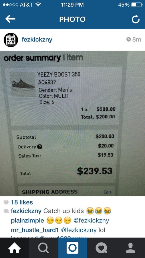 adidas yeezy order