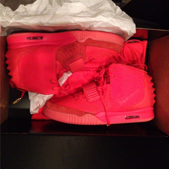 yeezy red october paint