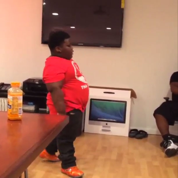 TerRio wearing Nike LeBron 11 Forging Iron