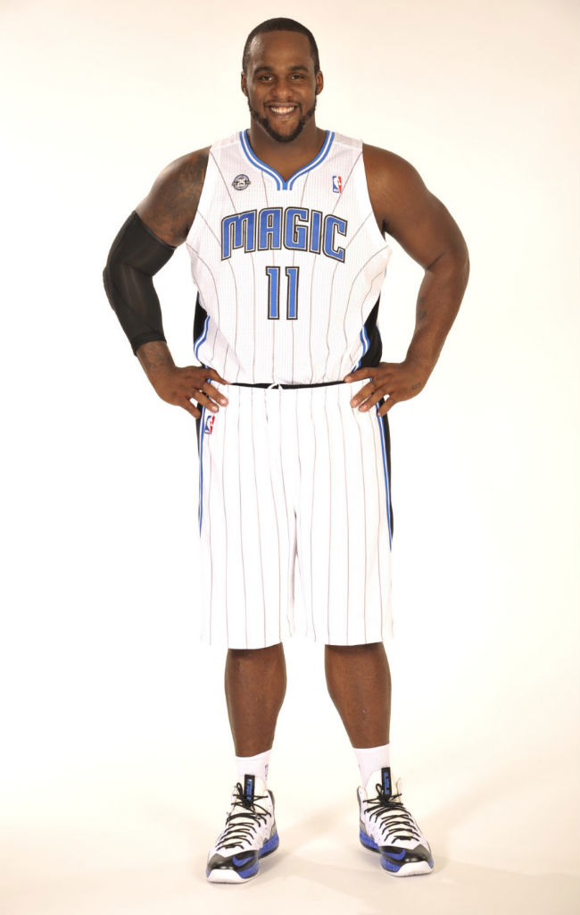 Glen Davis wearing Nike LeBron X PS Elite