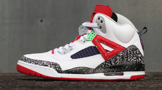 red and white spizikes jordan