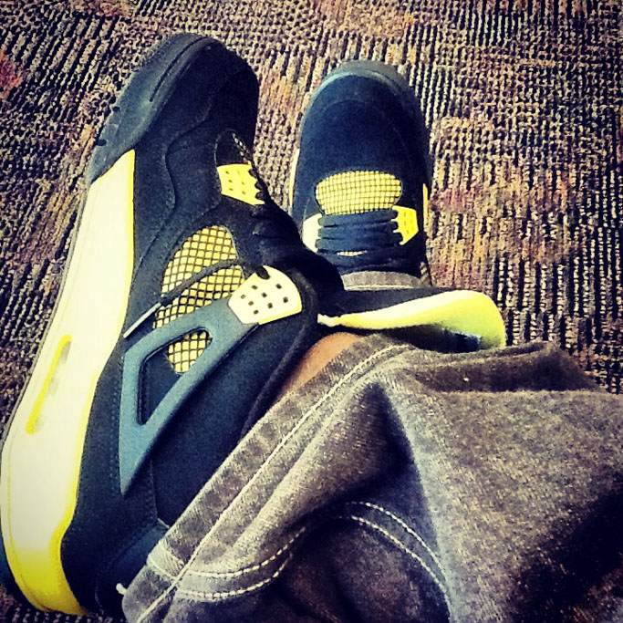 Spotlight: Forum Staff Weekly WDYWT? - 3.21.14 - goldenchild9389 wearing Air Jordan 4 Retro Thunder