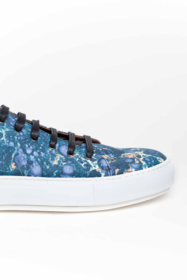 Acne Adrian Sneaker in Blue Marble | Sole Collector