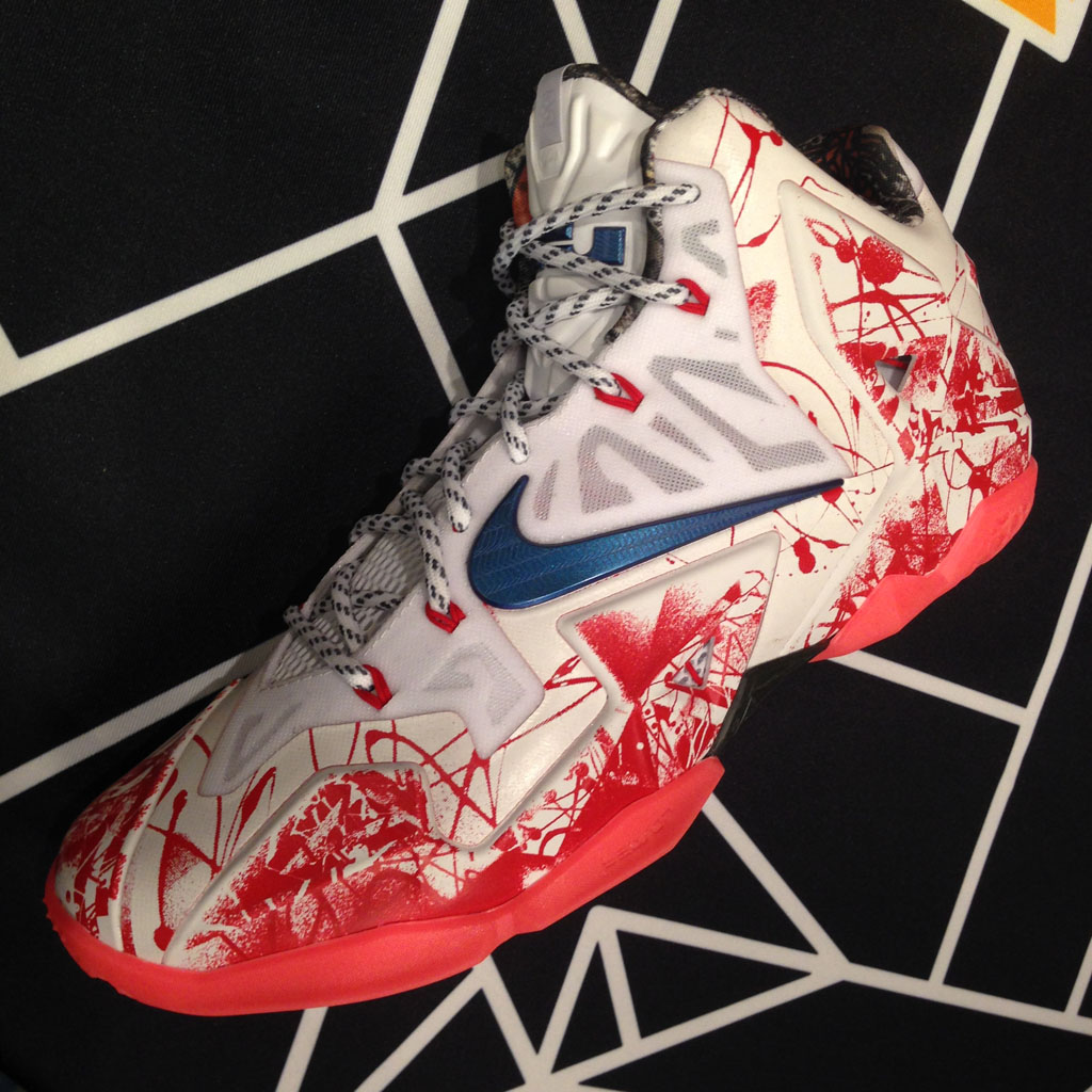 NIKEiD LeBron 11 Gumbo League White/Red-Blue