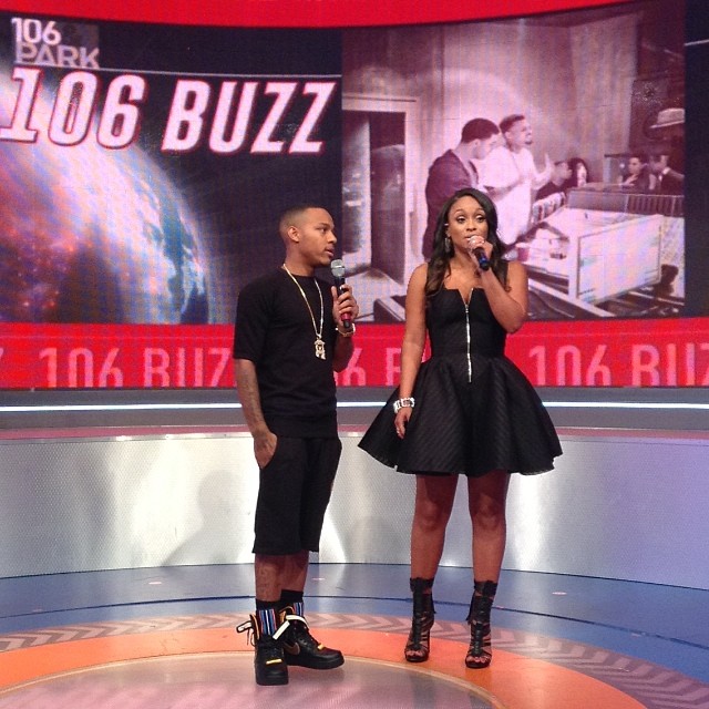 Bow Wow wearing Nike Air Force 1 RT Black