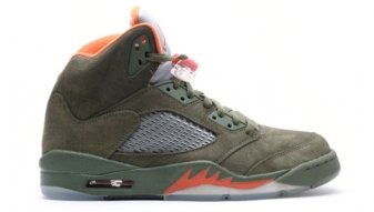 olive green jordan 5s