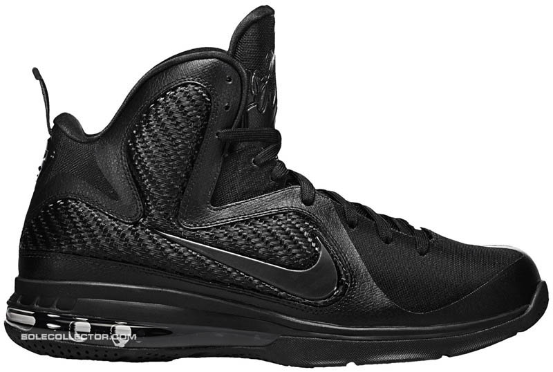 Nike LeBron 9 IX Blackout Black Anthracite 469764-001