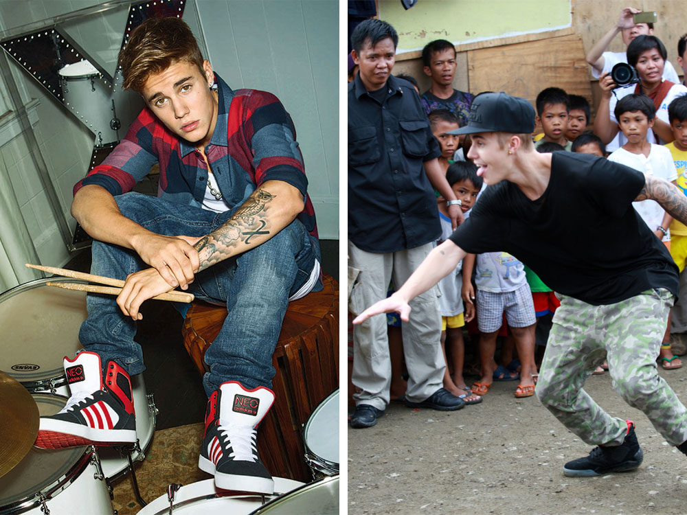 justin bieber wearing supra