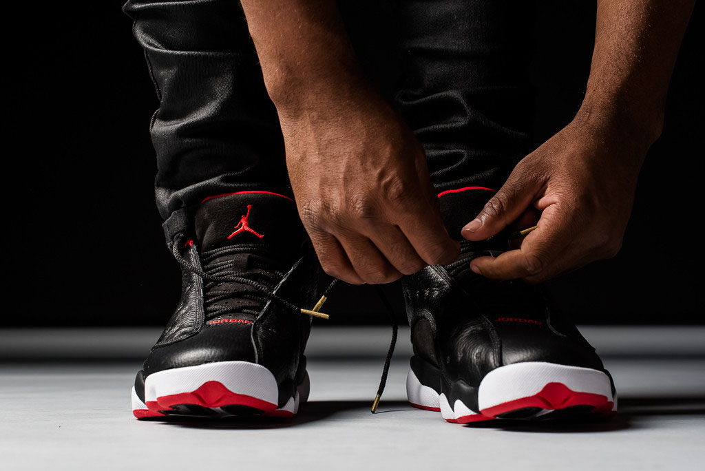 jordan 13 playoffs on feet