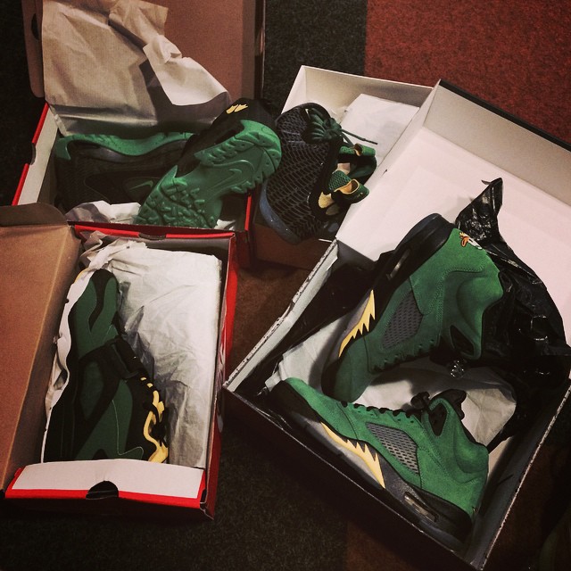 AJ Green Picks Up Oregon Ducks Jordan & Nike Exclusives