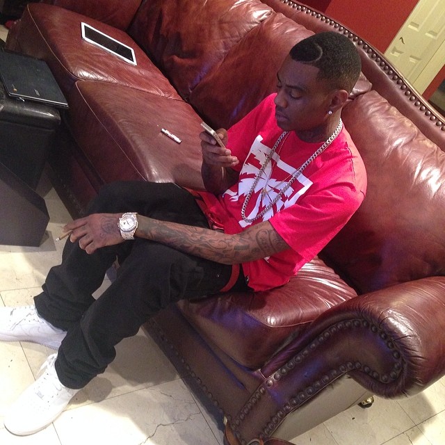 Soulja Boy wearing Nike Air Force 1