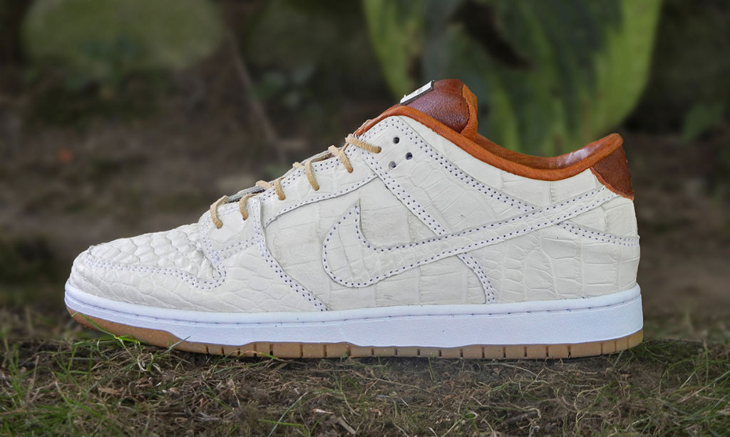 Nike Dunk Low SB 'Ivory Gator' by JBF Customs