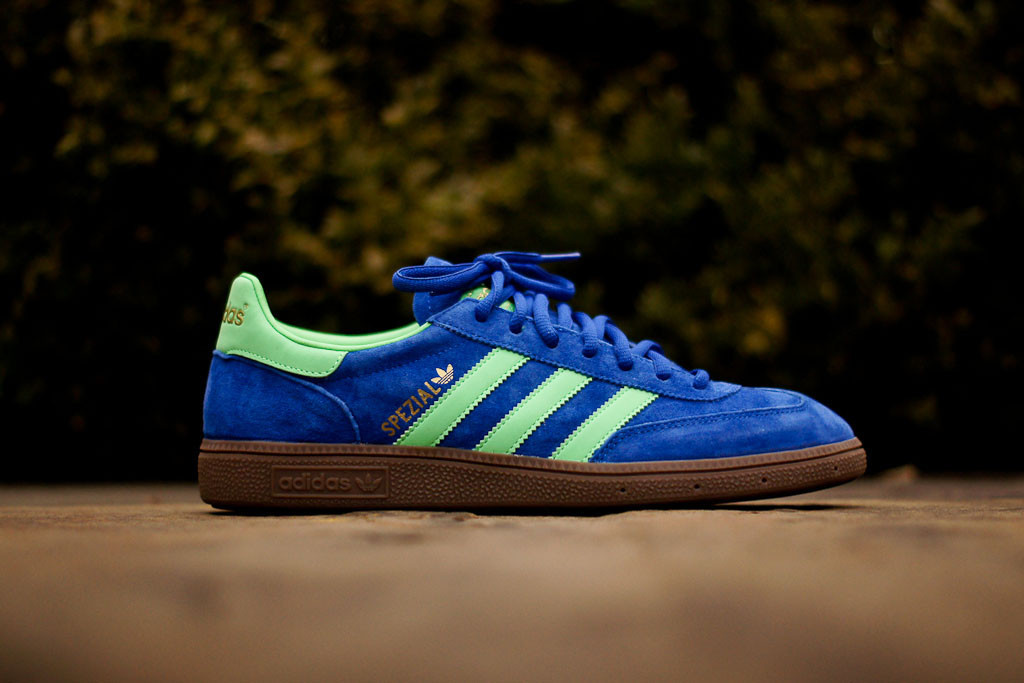 adidas blue and green shoes