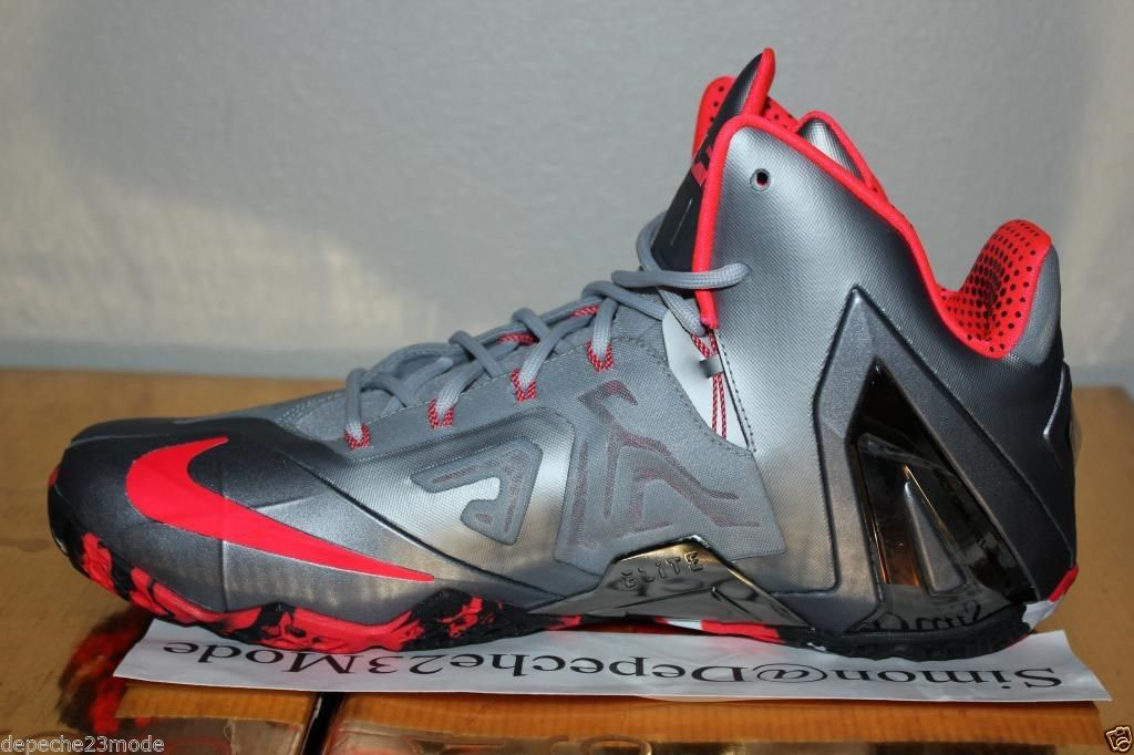 Nike LeBron 11 Elite Wolf Grey Crimson Cool Grey Black 642846-001 (9)