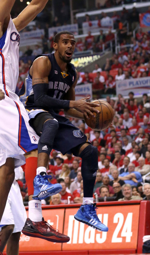 Mike Conley wearing adidas Crazyquick Triple Blue