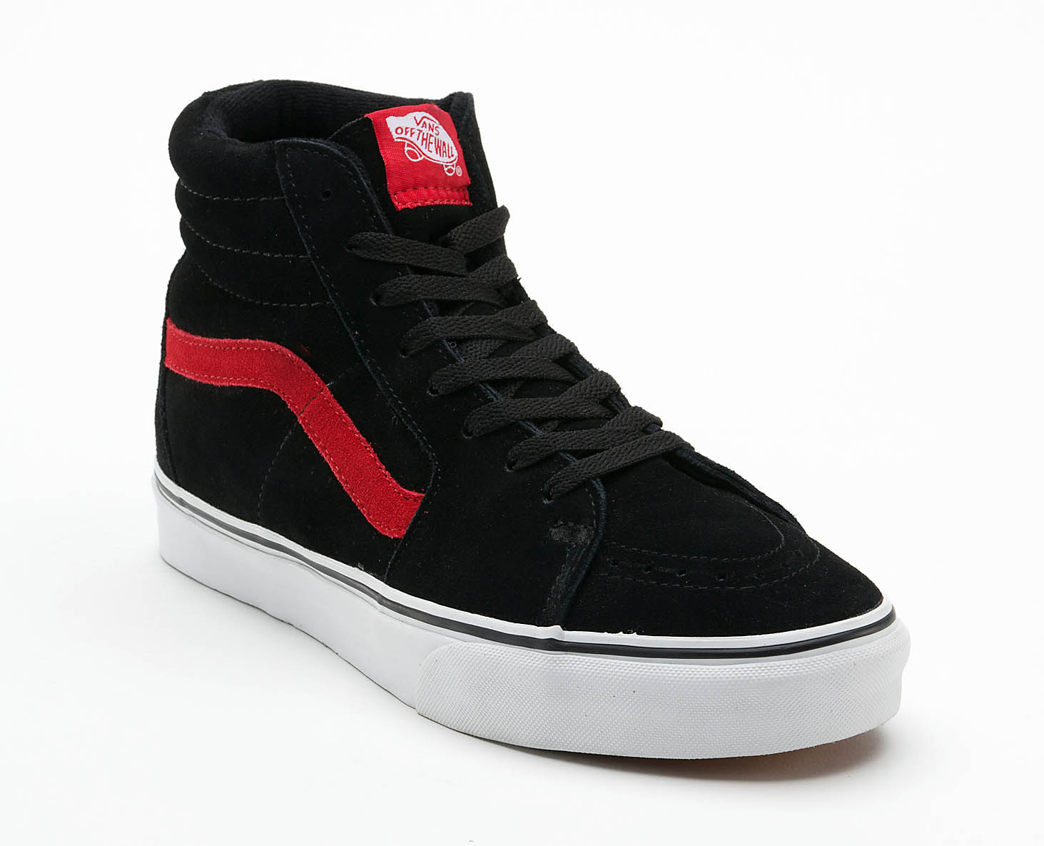 vans sk8 hi red and black