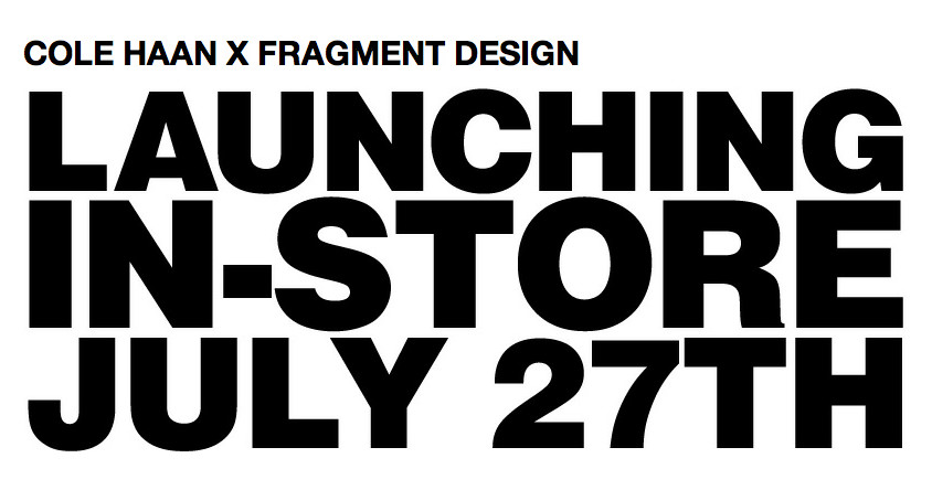 Cole Haan x fragment design Announcement - July 2012 | Complex