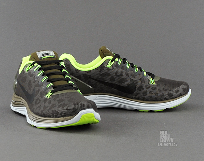 nike lunarglide 5 shield cheetah in dark loden black volt