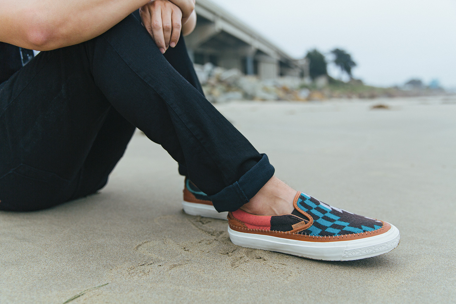 pendleton vans slip ons