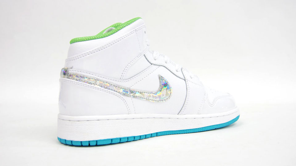 Air Jordan 1 Phat GS White Bright Turquoise Green Quartz 454659-101