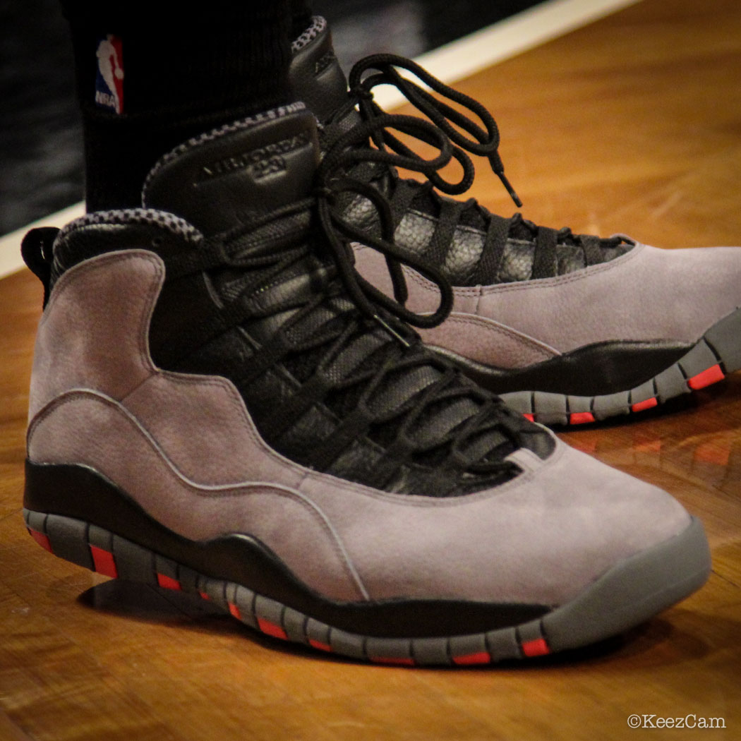 Andray Blatche wearing Air Jordan 10 Cool Grey