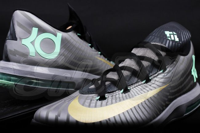 KD 6 in Silver Grey / Green Mint / Gold 