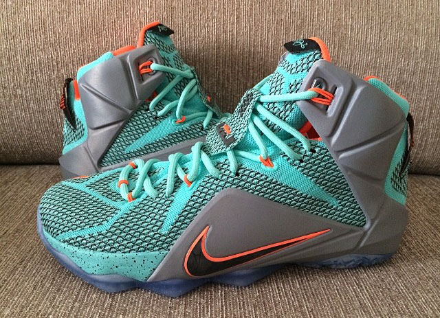 orange and teal lebrons