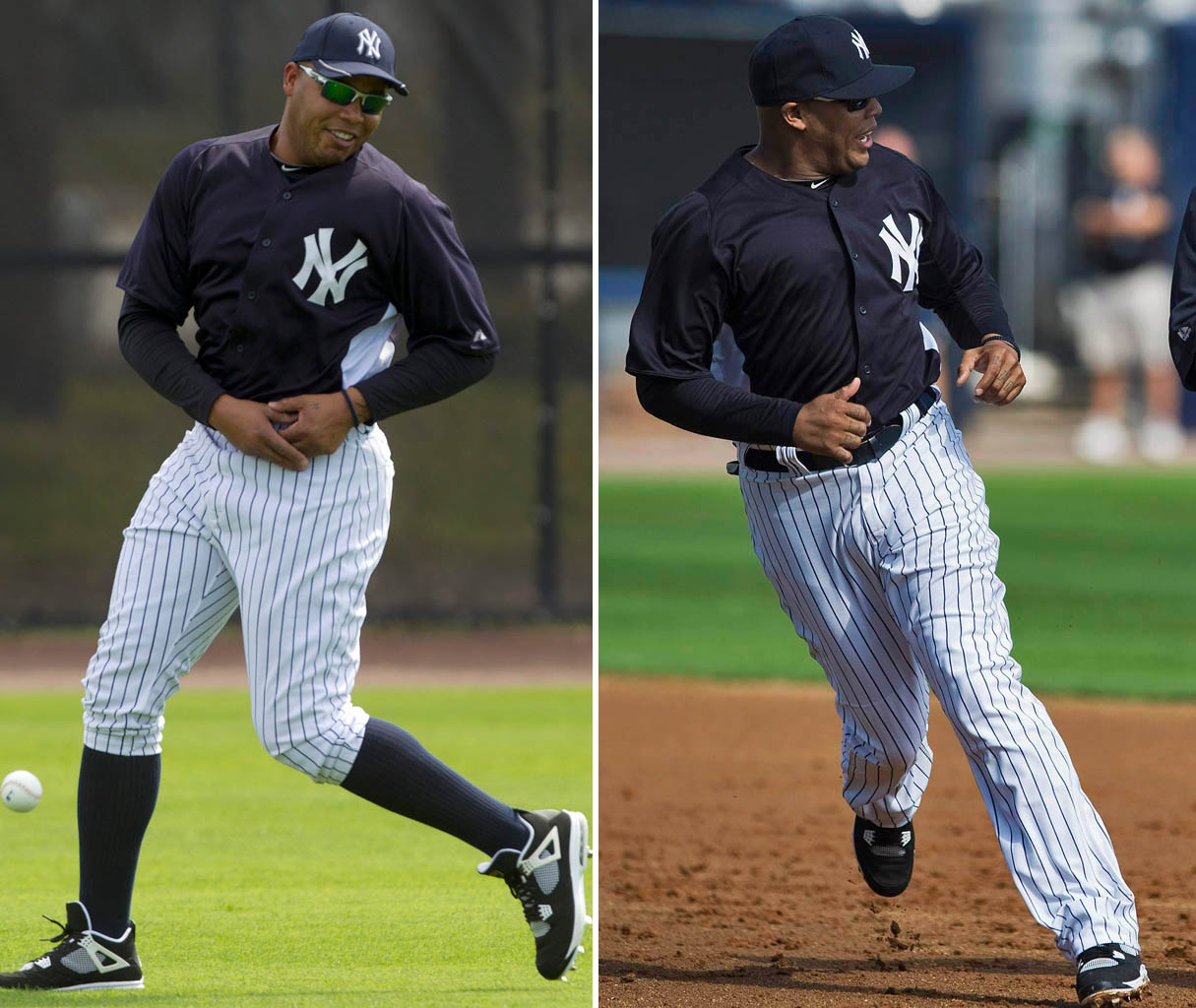 Andruw Jones wearing Air Jordan IV 4 PE Cleats Spring Training (2)