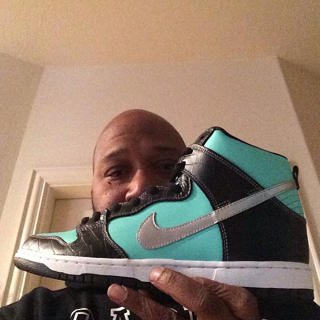 Bun B wearing Nike Dunk High SB Tiffany