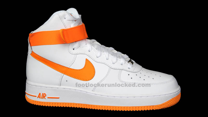 orange air force ones high top