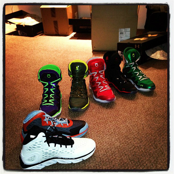 Brandon Jennings Under Armour Charge BB & Spine Bionic PEs