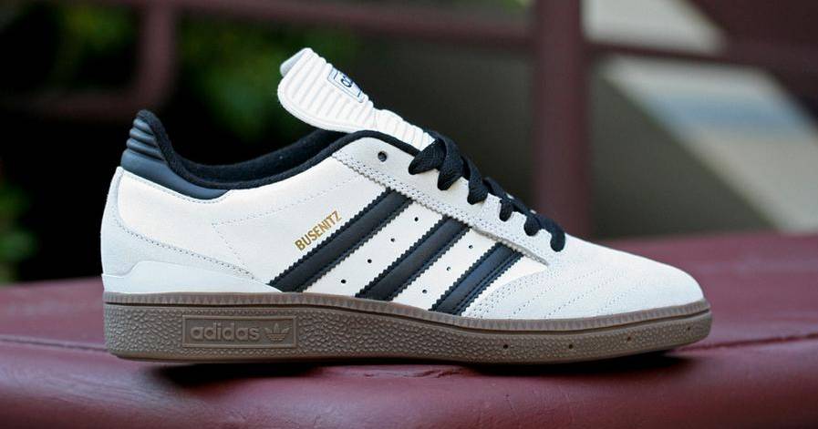 adidas busenitz pro black white & gum shoes