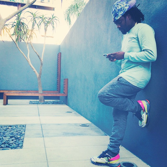 Wale wearing Raf Simons for adidas Response Trail