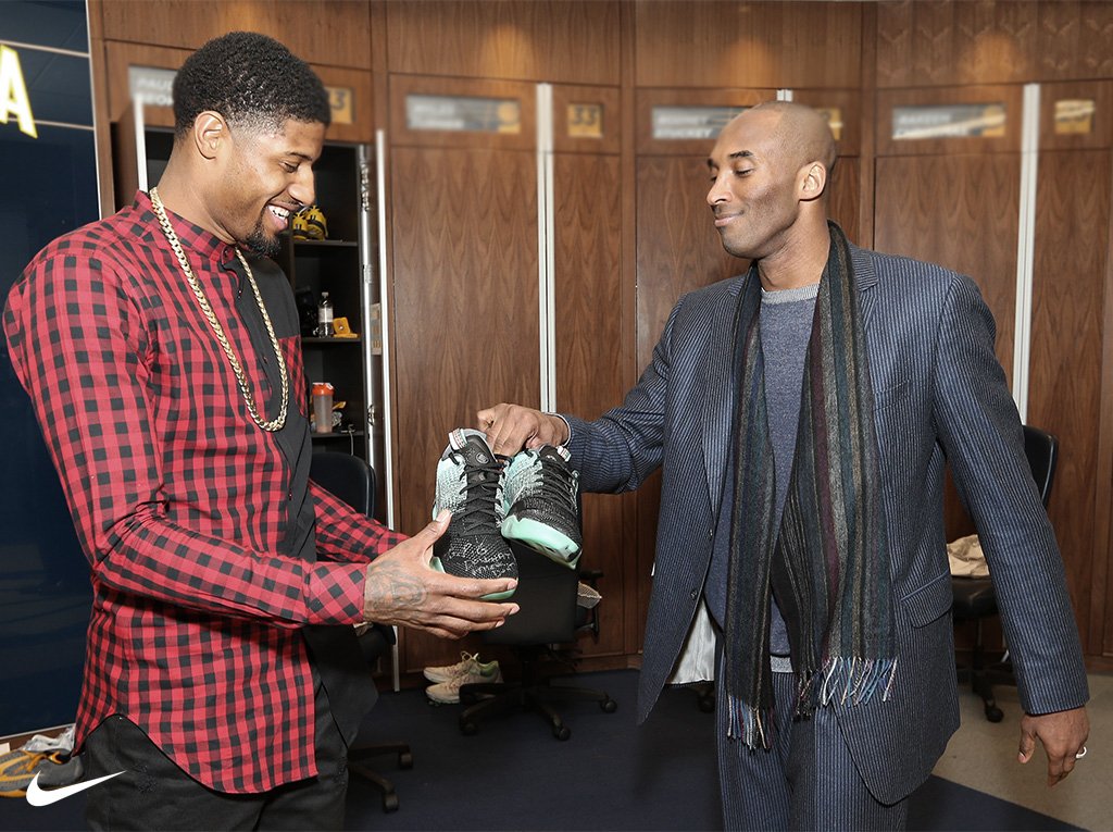 Kobe Gives Paul George Sneakers