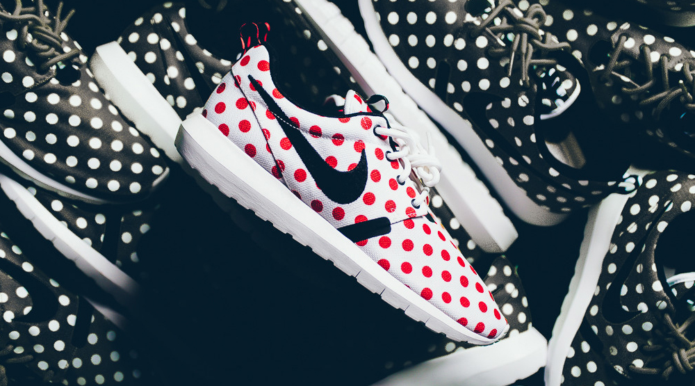 nike roshe polka dot red