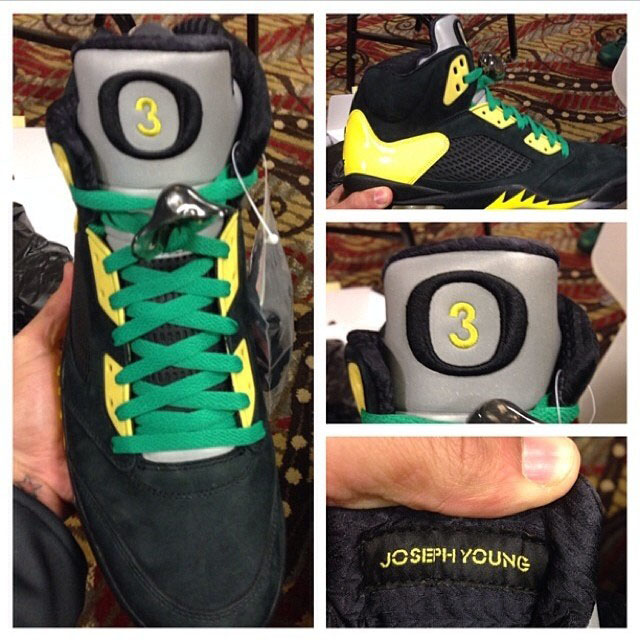 Dominic Artis' Oregon Air Jordan 5 PE